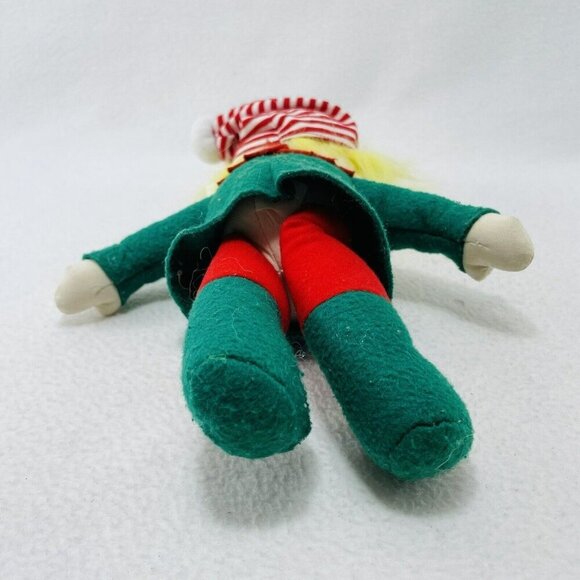 Vintage Dakin Christmas Elf Santa Help Dream Doll Plush Felt Toy Jointed Posable - Picture 2 of 10
